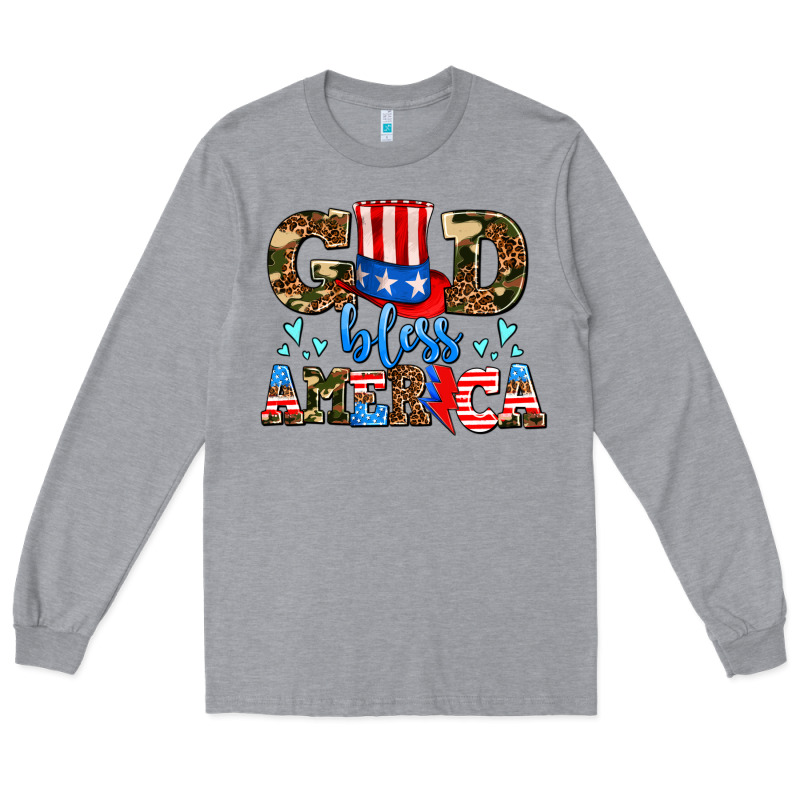 God Bless America Long Sleeve Tee by AdoDesignShop | Teevron