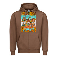 Chestnut Fall gnomes Zipper Hoodie - Artiststas
