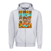 Heather Grey Fall gnomes Zipper Hoodie - Artiststas