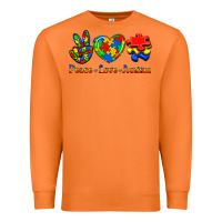 Carrot Peace Love Autism Premium Sweatshirt - Jasminsmagicworld