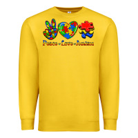 Lemon Peace Love Autism Premium Sweatshirt - Jasminsmagicworld
