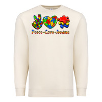 Sandshell Peace Love Autism Premium Sweatshirt - Jasminsmagicworld