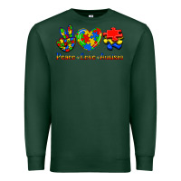 Sports Green Peace Love Autism Premium Sweatshirt - Jasminsmagicworld