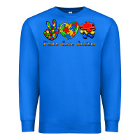 True Royal Peace Love Autism Premium Sweatshirt - Jasminsmagicworld