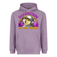 Lavender doge coin to the moon 80's retro sunset Heavyweight Hoodie - Jasminsmagicworld