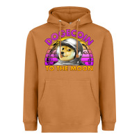 Meerkat doge coin to the moon 80's retro sunset Heavyweight Hoodie - Jasminsmagicworld