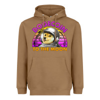 Toasted Coconut doge coin to the moon 80's retro sunset Heavyweight Hoodie - Jasminsmagicworld