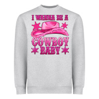 Heather Grey i wanna be a cowboy baby Heavyweight Sweatshirt - texasbilliewilder