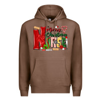 Chestnut merry christmas nurse Premium Hoodie - MaliasSmallBusiness