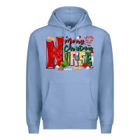 Colony Blue merry christmas nurse Premium Hoodie - MaliasSmallBusiness