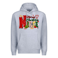 Heather Grey merry christmas nurse Premium Hoodie - MaliasSmallBusiness