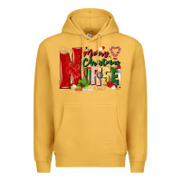 Mustard merry christmas nurse Premium Hoodie - MaliasSmallBusiness