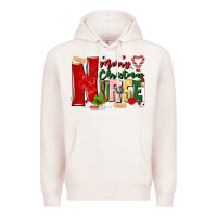 Pale Pink merry christmas nurse Premium Hoodie - MaliasSmallBusiness