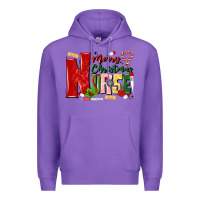 Purple merry christmas nurse Premium Hoodie - MaliasSmallBusiness