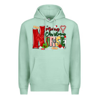 Seafoam merry christmas nurse Premium Hoodie - MaliasSmallBusiness