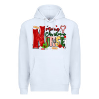 White merry christmas nurse Premium Hoodie - MaliasSmallBusiness