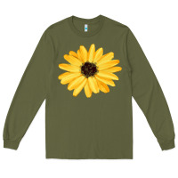 Army Green sunflower Long Sleeve Tee - FaDigitalArtStudio