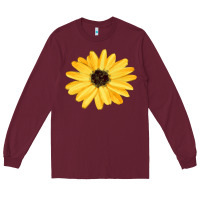 Burgundy sunflower Long Sleeve Tee - FaDigitalArtStudio