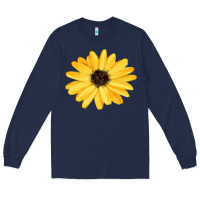 Navy sunflower Long Sleeve Tee - FaDigitalArtStudio