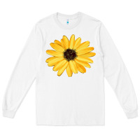 White sunflower Long Sleeve Tee - FaDigitalArtStudio