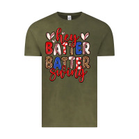 Vintage Olive hey batter batter swing Vintage Tee - Zillion Design Studio