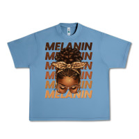 Pebble Blue melanin afro messy bun Urban Heavy Tee - texasbilliewilder