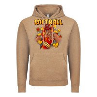 Vintage Coffee Softball life afro girl sneakers Vintage Hoodie - RanaPortraitStore