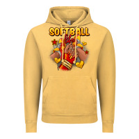 Vintage Mustard Softball life afro girl sneakers Vintage Hoodie - RanaPortraitStore