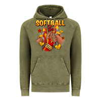 Vintage Olive Softball life afro girl sneakers Vintage Hoodie - RanaPortraitStore