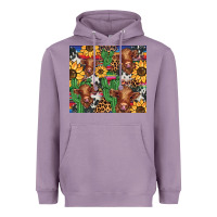 Lavender western cactus sunflower highlands cow Heavyweight Hoodie - BarkalooDesign