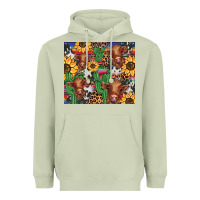 Matcha western cactus sunflower highlands cow Heavyweight Hoodie - BarkalooDesign