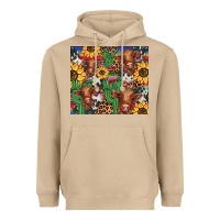 Mushroom western cactus sunflower highlands cow Heavyweight Hoodie - BarkalooDesign