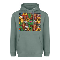 Sage western cactus sunflower highlands cow Heavyweight Hoodie - BarkalooDesign