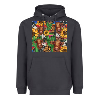 Smoke western cactus sunflower highlands cow Heavyweight Hoodie - BarkalooDesign