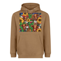 Toasted Coconut western cactus sunflower highlands cow Heavyweight Hoodie - BarkalooDesign