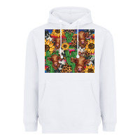 White western cactus sunflower highlands cow Heavyweight Hoodie - BarkalooDesign