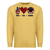Antique Gold Peace Love America Premium Sweatshirt - Jasminsmagicworld
