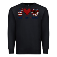 Black Peace Love America Premium Sweatshirt - Jasminsmagicworld