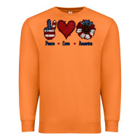 Carrot Peace Love America Premium Sweatshirt - Jasminsmagicworld