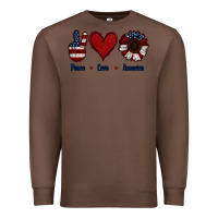 Chestnut Peace Love America Premium Sweatshirt - Jasminsmagicworld