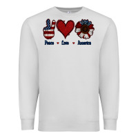 Dove Grey Peace Love America Premium Sweatshirt - Jasminsmagicworld