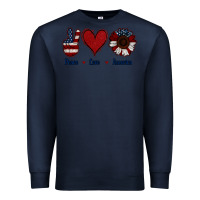 Navy Peace Love America Premium Sweatshirt - Jasminsmagicworld