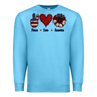 Ocean Blue Peace Love America Premium Sweatshirt - Jasminsmagicworld