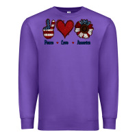 Purple Peace Love America Premium Sweatshirt - Jasminsmagicworld