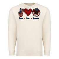 Sandshell Peace Love America Premium Sweatshirt - Jasminsmagicworld