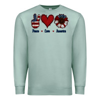 Seafoam Peace Love America Premium Sweatshirt - Jasminsmagicworld
