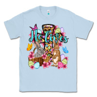 Dusty Blue Easter Day He lives Classic Tee - OliviaCreatesArt