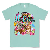 Seafoam Easter Day He lives Classic Tee - OliviaCreatesArt