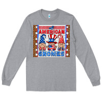 Heather Grey all american gnomes Long Sleeve Tee - HRA Design Shop