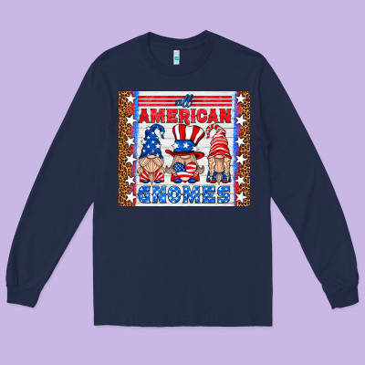 All American Gnomes Long Sleeve Tee Designed By Hra Design Shop